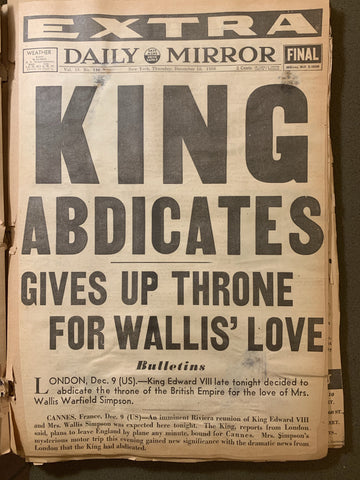 Edward VIII - King Of England Abdicating The Throne To Pursue A Twice-Divorced American Woman