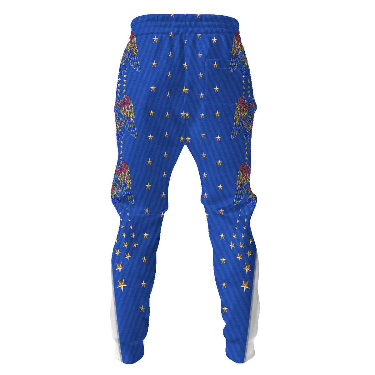 Gearhomie Elvis EAGLE Blue Costume Hoodie Sweatshirt T-Shirt Sweatpants - Gearhomie.com