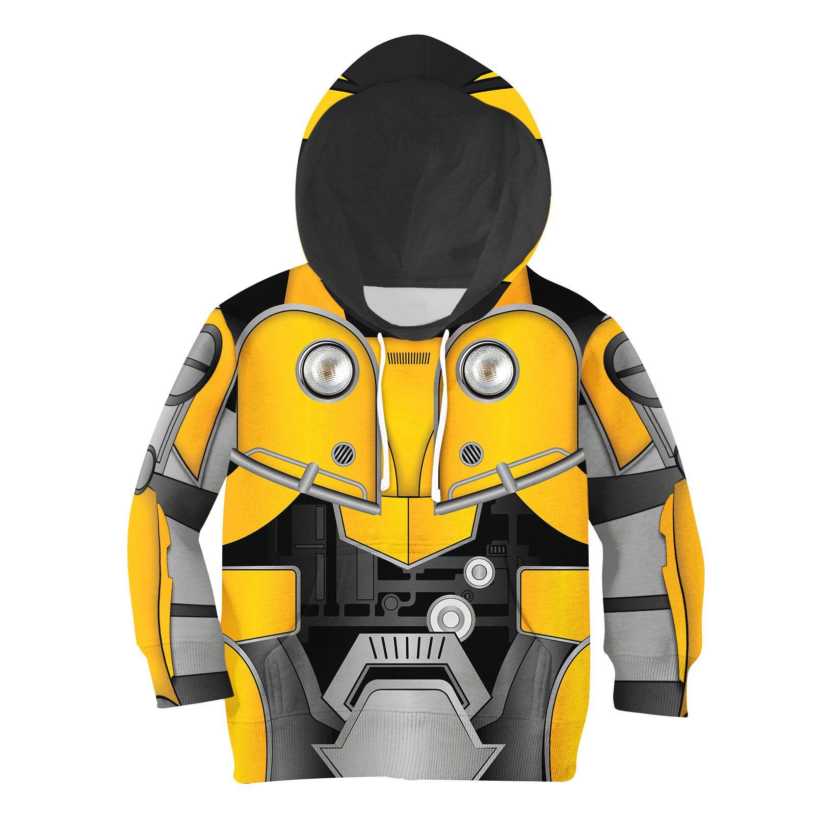 Gearhomie Bumblebee Kid Costume Cosplay Hoodie Sweatshirt T-Shirt - Gearhomie.com