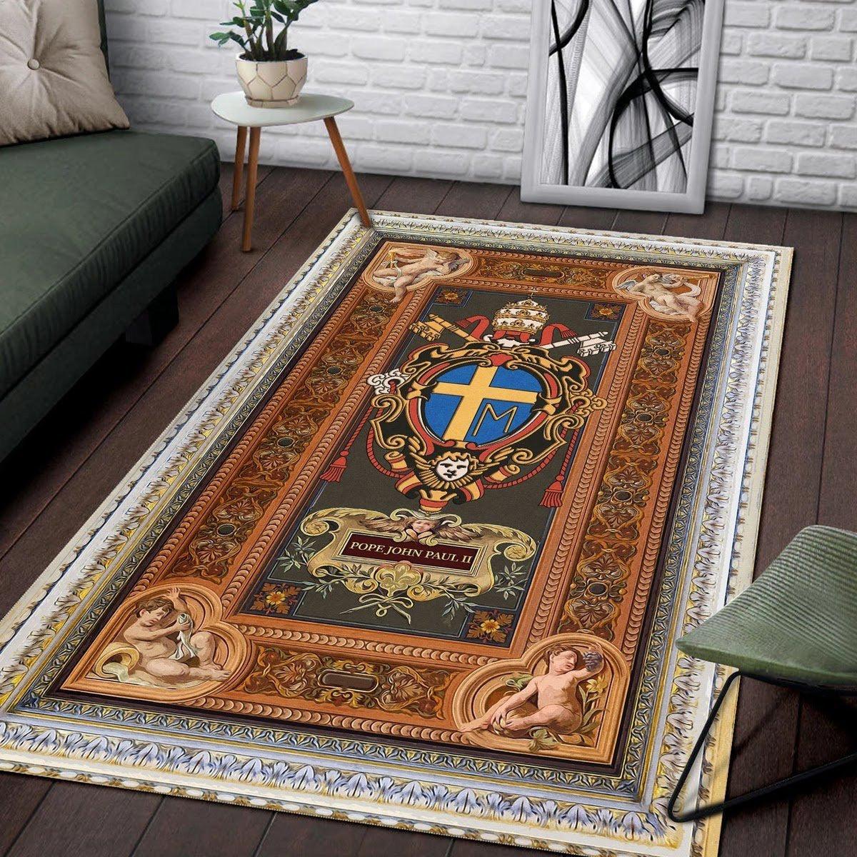 Pope John Paul II Coat of Arms Rug - DucG