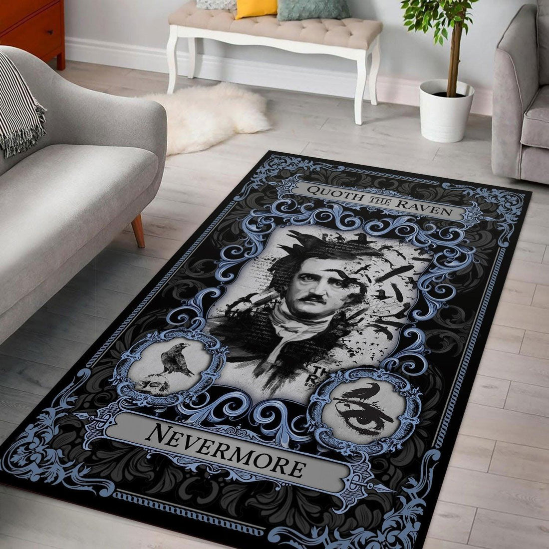 Edgar Allan Poe The Raven Rug - DucG