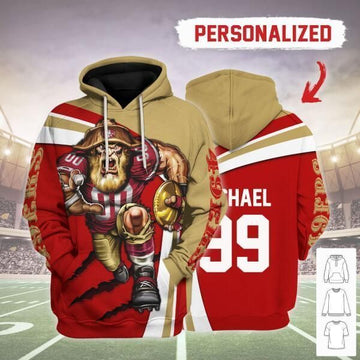 HumansBold Personalized Unisex Tracksuit Hoodies San Francisco 49ers Football Team 3D Apparel