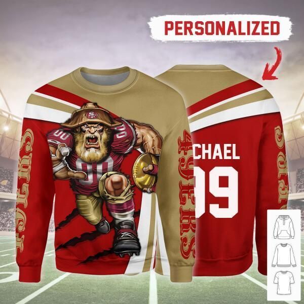 HumansBold Personalized Unisex Sweatshirt San Francisco 49ers Football Team 3D Apparel