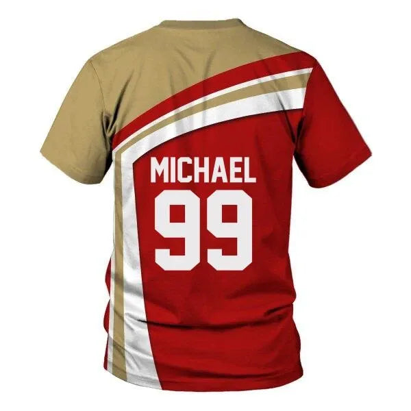 HumansBold Personalized Unisex T-Shirt San Francisco 49ers Football Team 3D Apparel