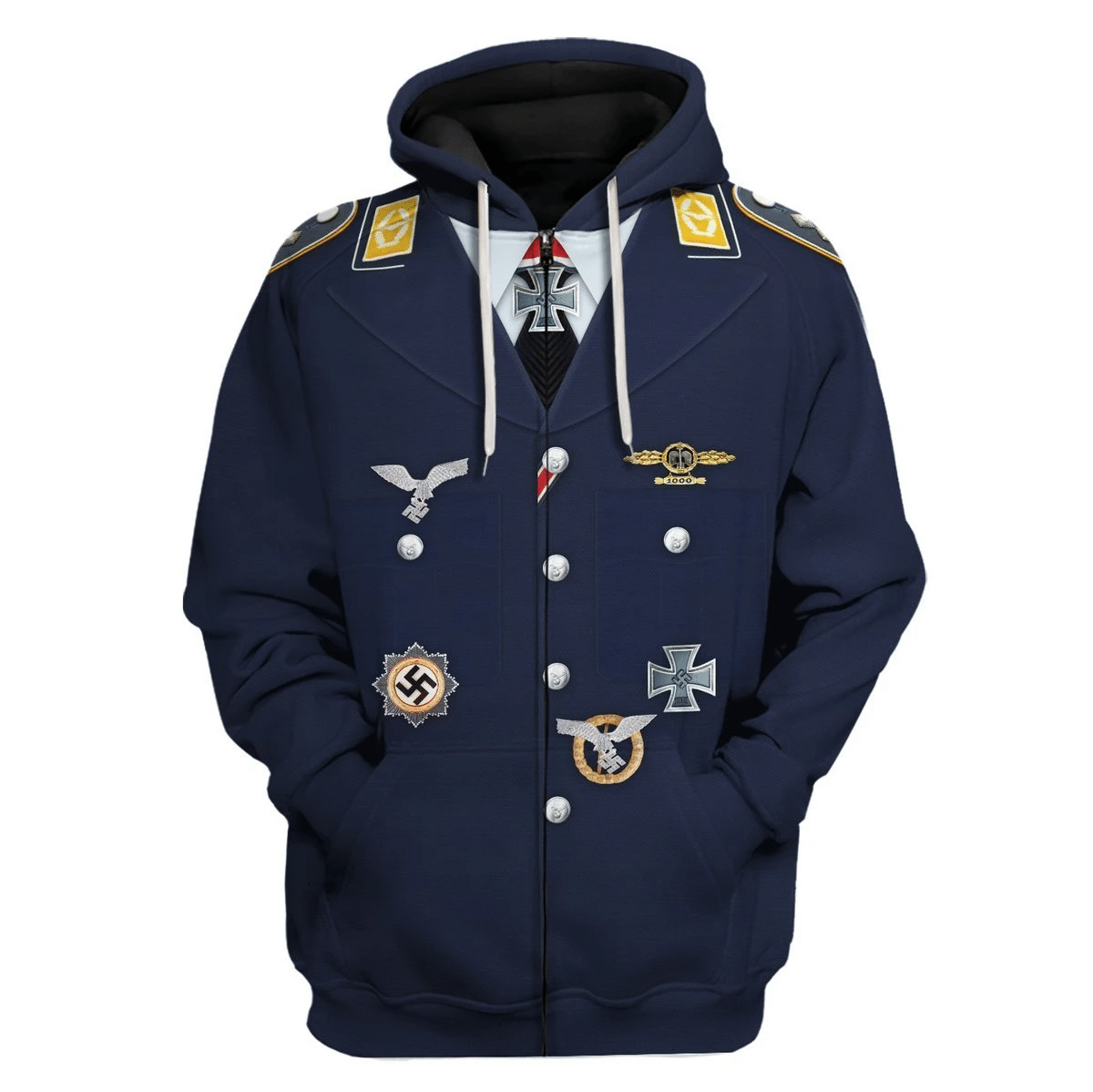 HumansBold WWII Erich Alfred Hartmann Costume Hoodie Sweatshirt T-Shirt Tracksuit