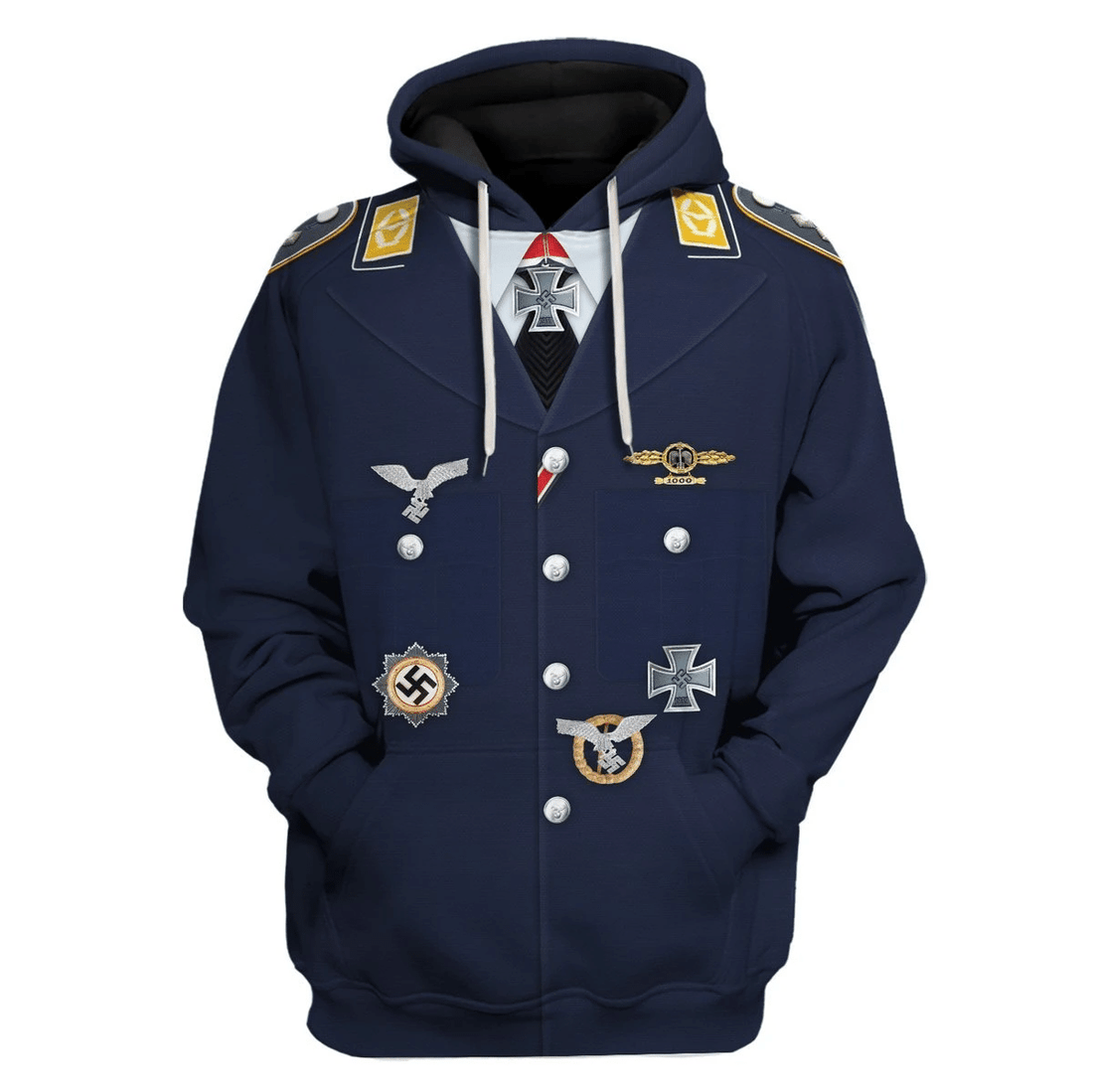 HumansBold WWII Erich Alfred Hartmann Costume Hoodie Sweatshirt T-Shirt Tracksuit