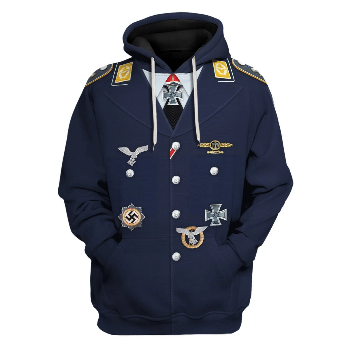 HumansBold WWII Erich Alfred Hartmann Costume Hoodie Sweatshirt T-Shirt Tracksuit