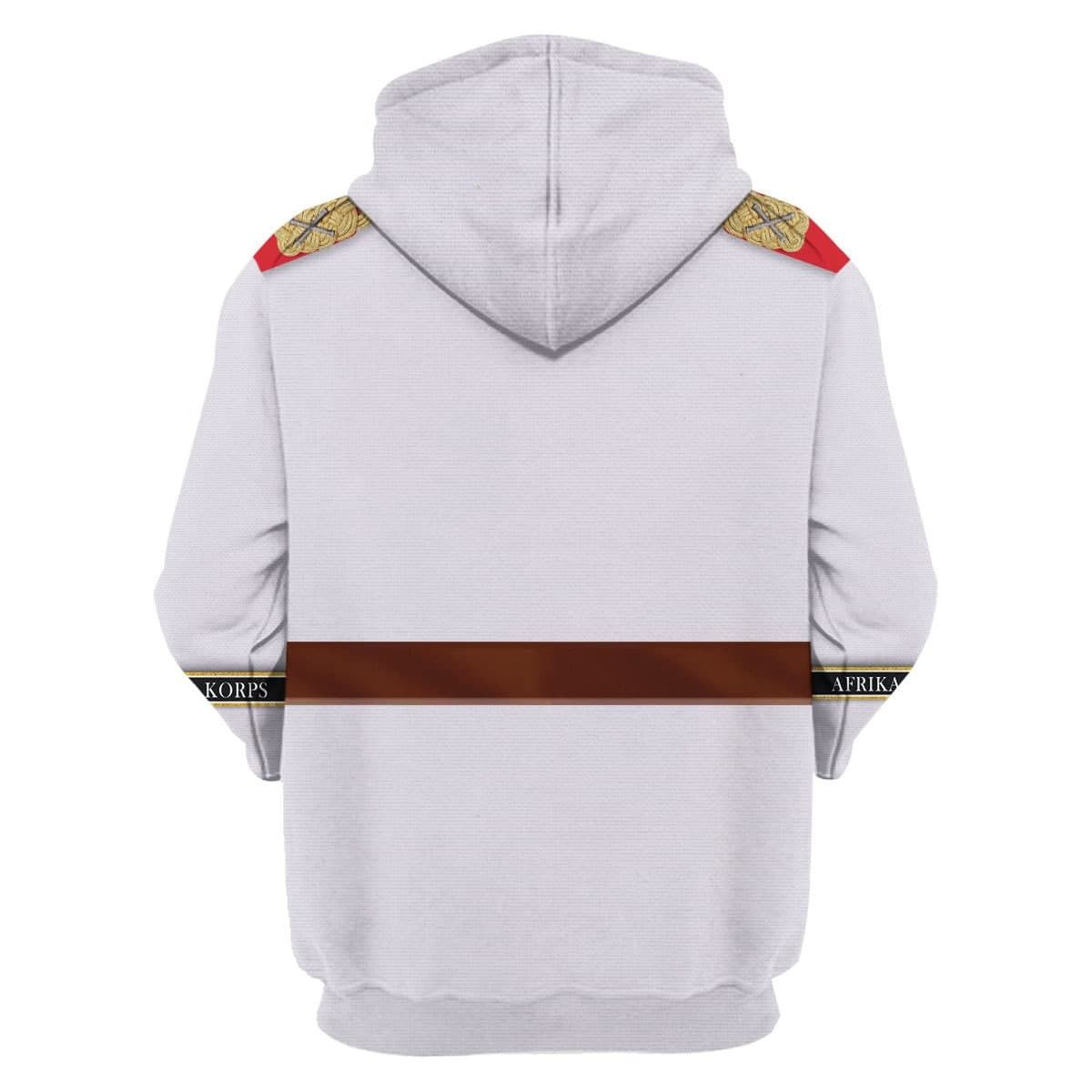 HumansBold Erwin Rommel WWII German Soldier Costume Hoodie Sweatshirt T-Shirt Tracksuit