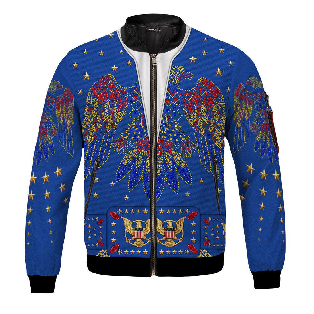 Gearhomie Elvis Eagle Blue Bomber Jacket - Gearhomie.com