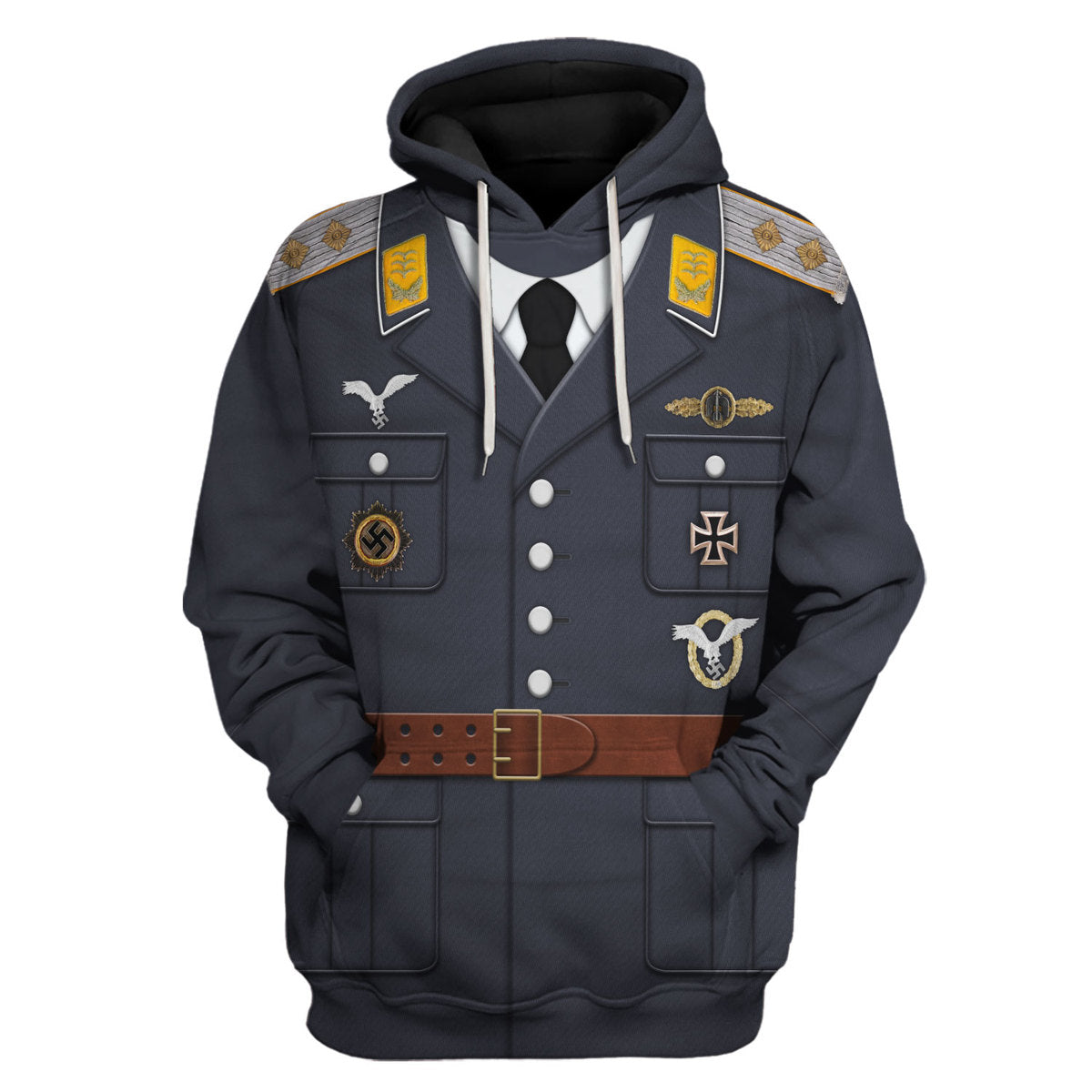 HumansBold Service Uniform Of A German Air Force (Luftwaffe) Captain Costume Hoodie Sweatshirt T-Shirt Tracksuit