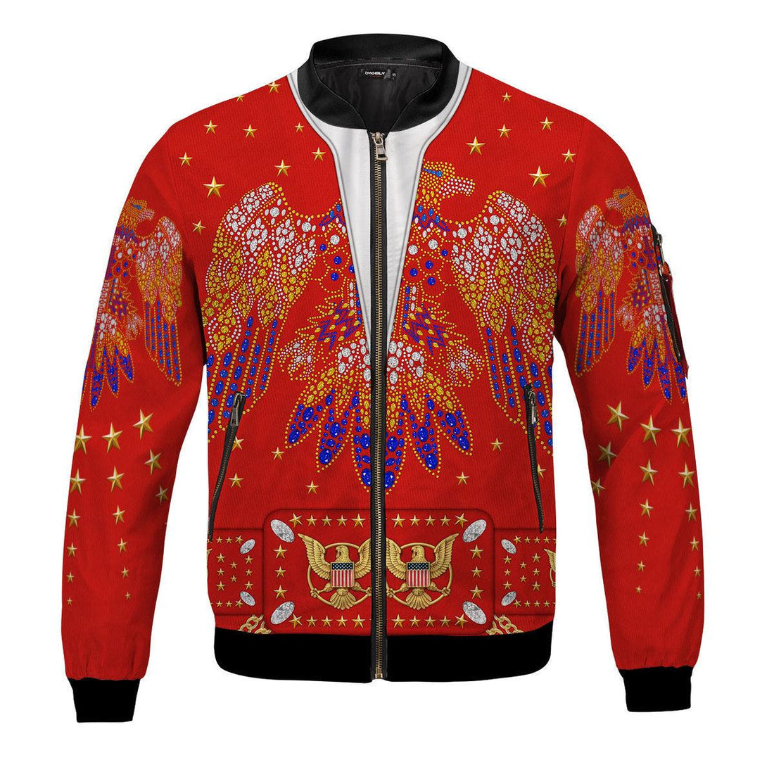 Gearhomie Elvis Eagle Red Bomber Jacket - Gearhomie.com
