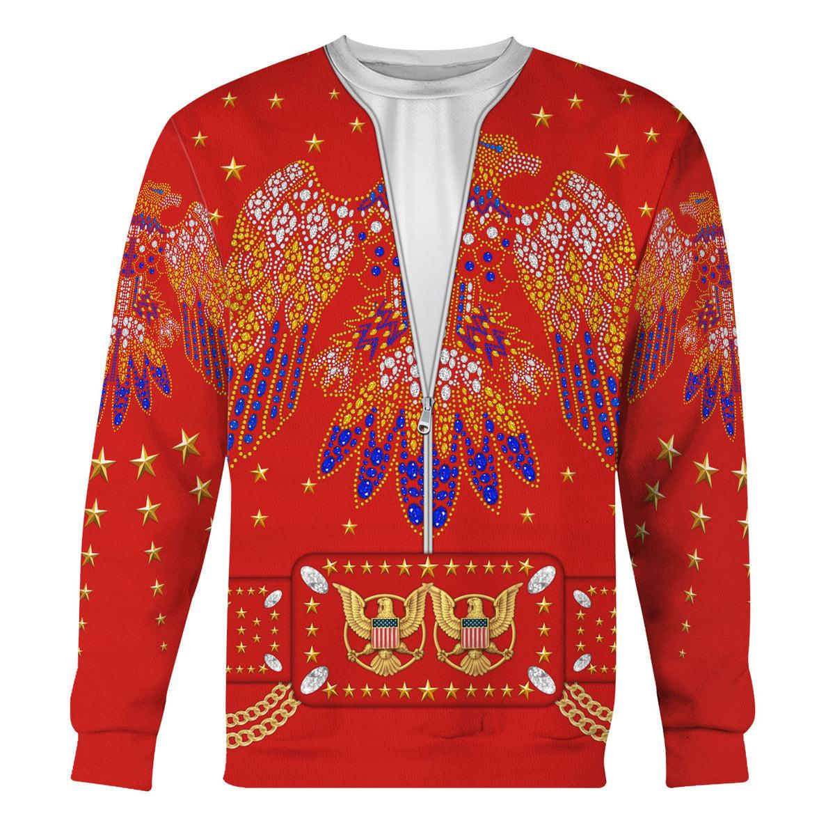 Gearhomie Elvis EAGLE Red Costume Hoodie Sweatshirt T-Shirt Sweatpants - Gearhomie.com