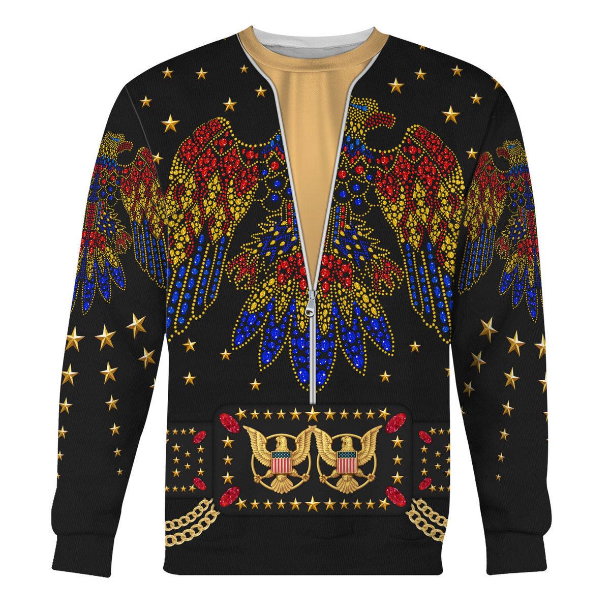 Gearhomie Elvis EAGLE Black Costume Hoodie Sweatshirt T-Shirt Sweatpants - Gearhomie.com