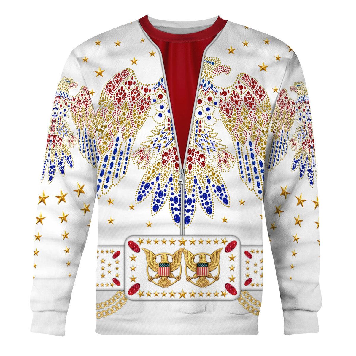 Gearhomie Elvis Aloha Costume from Hawaii Hoodie Sweatshirt T-Shirt Sweatpants - DucG