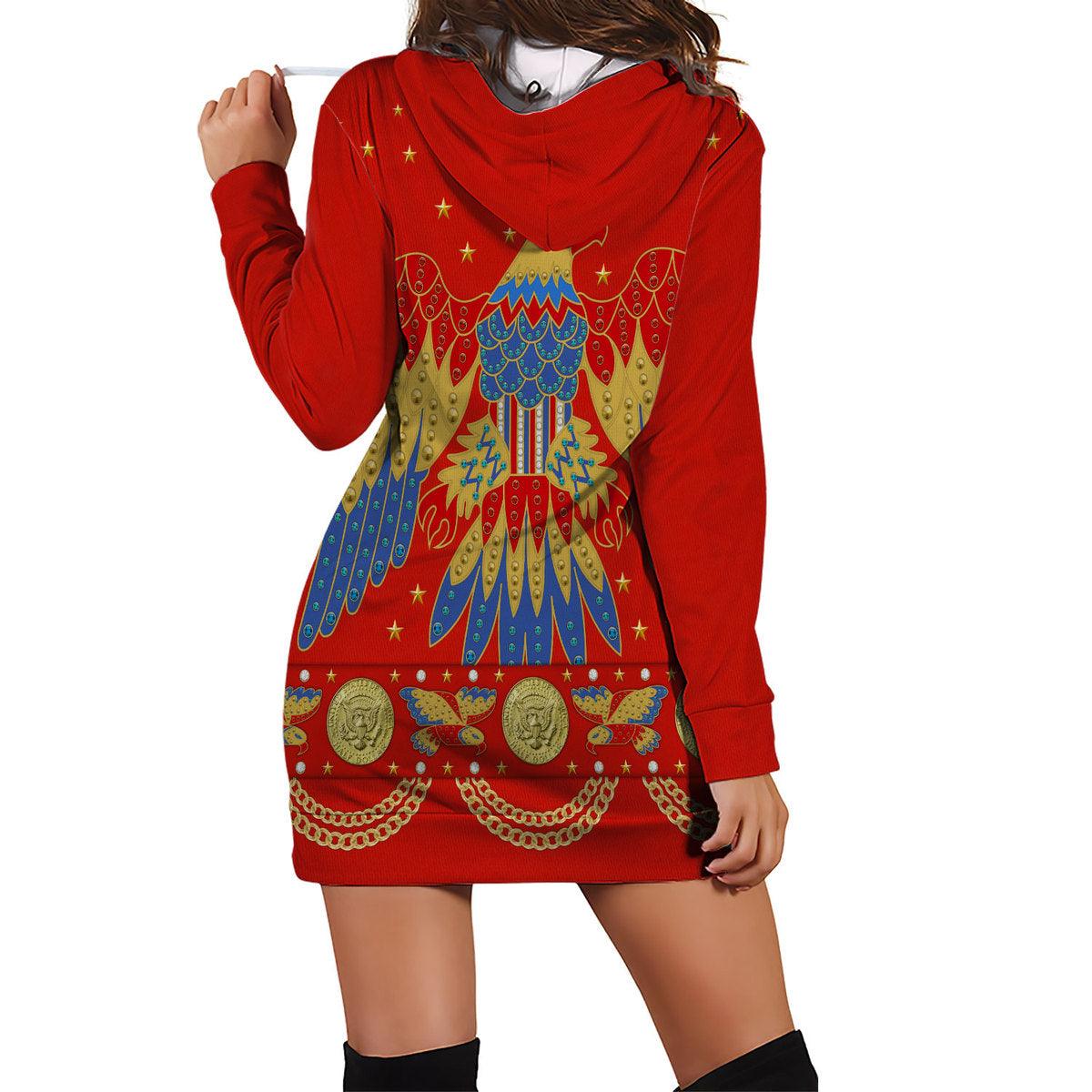 Gearhomie Elvis EAGLE Red Outfit Costume Hoodie Dress Swatpants - Gearhomie.com