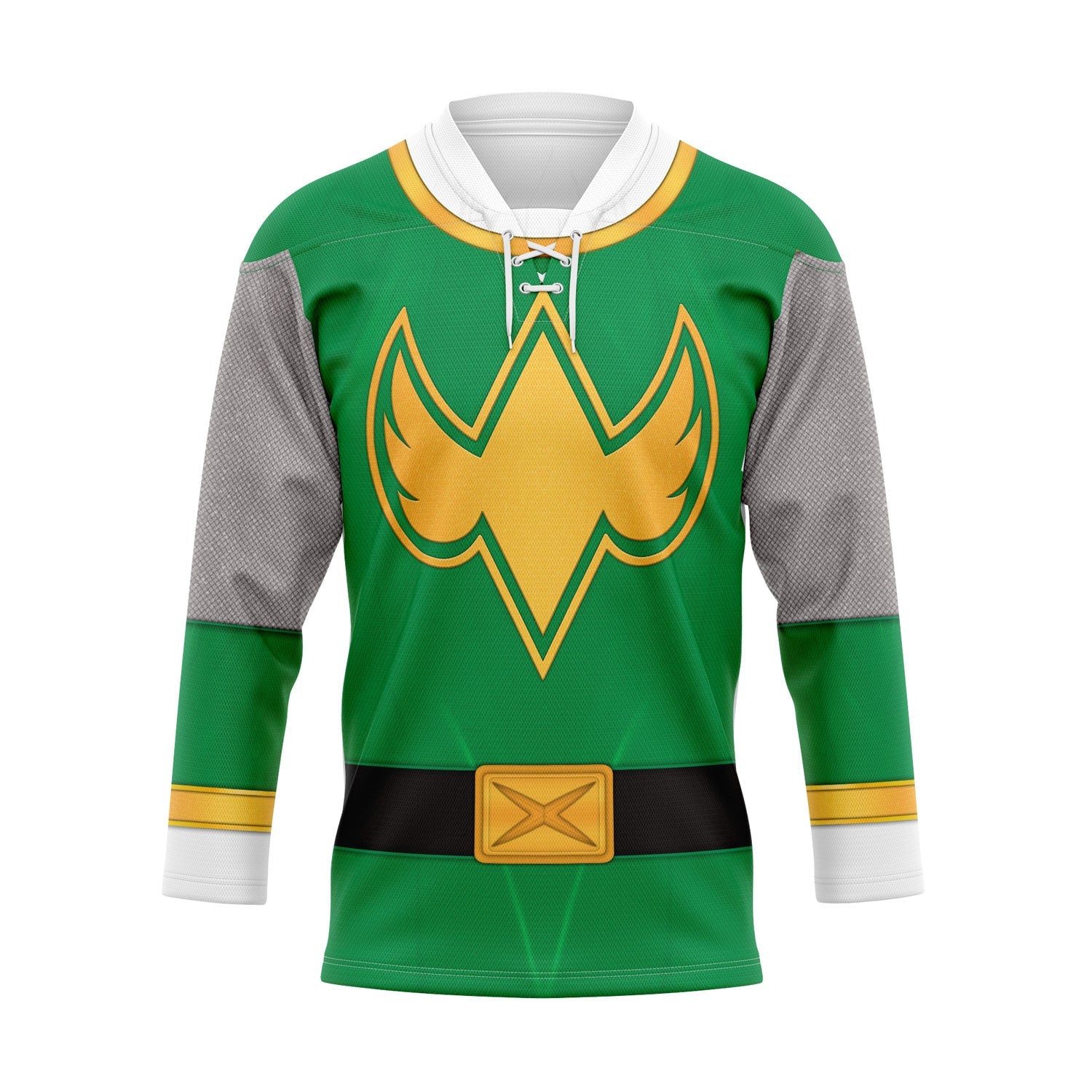 HumansBold Green Ranger Power Rangers Ninja Storm Hockey Jersey Sweatpants