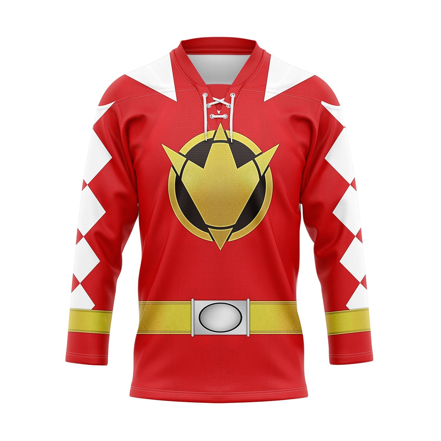 HumansBold Red Dino Thunder Hockey Jersey Sweatpants
