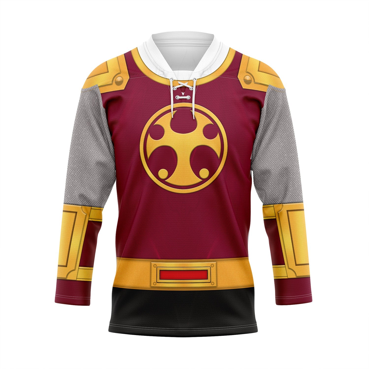 HumansBold Crimson Thunder Power Rangers Ninja Storm Hockey Jersey Sweatpants