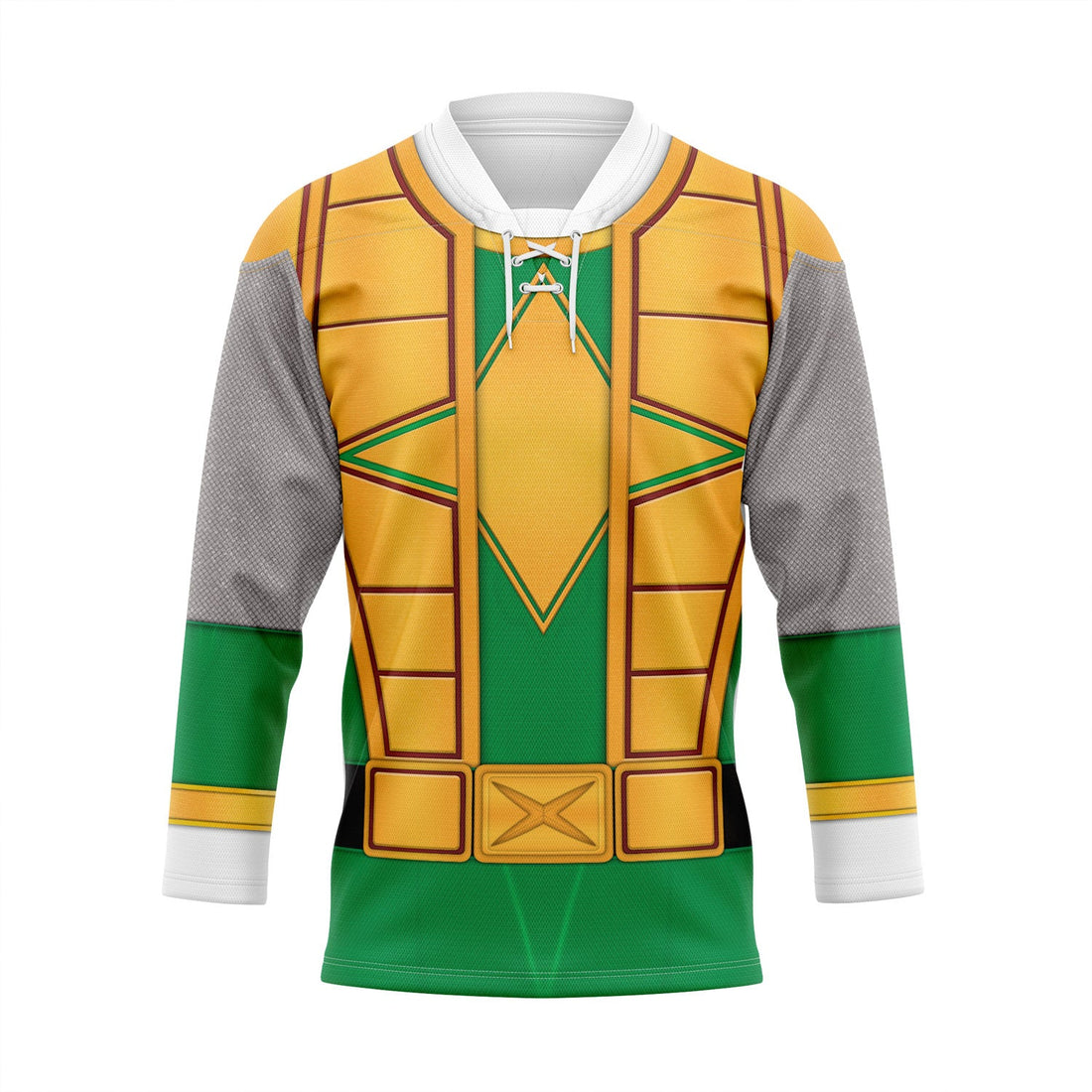 HumansBold Green Samurai Power Rangers Ninja Storm Hockey Jersey Sweatpants