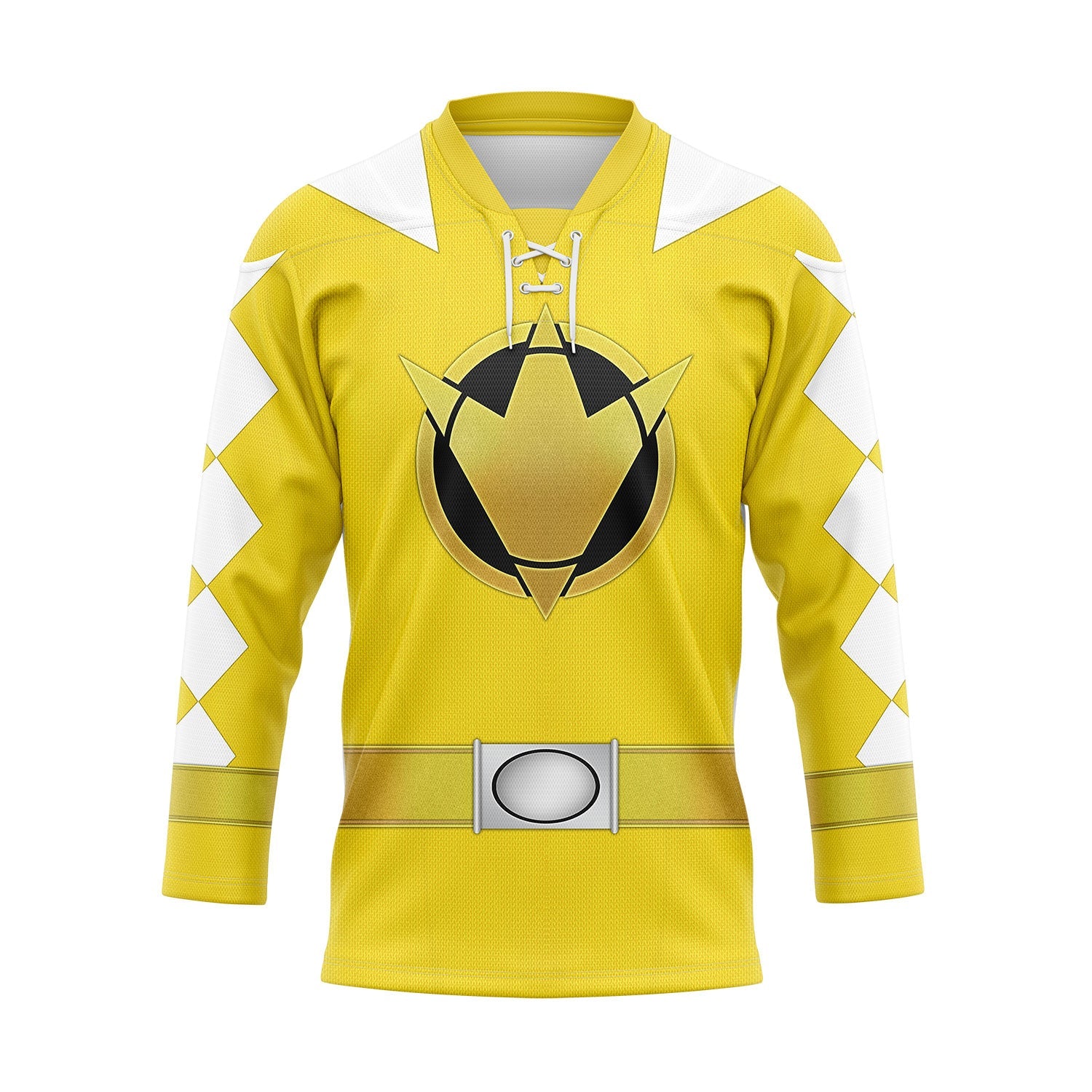 HumansBold Yellow Dino Thunder Hockey Jersey Sweatpants