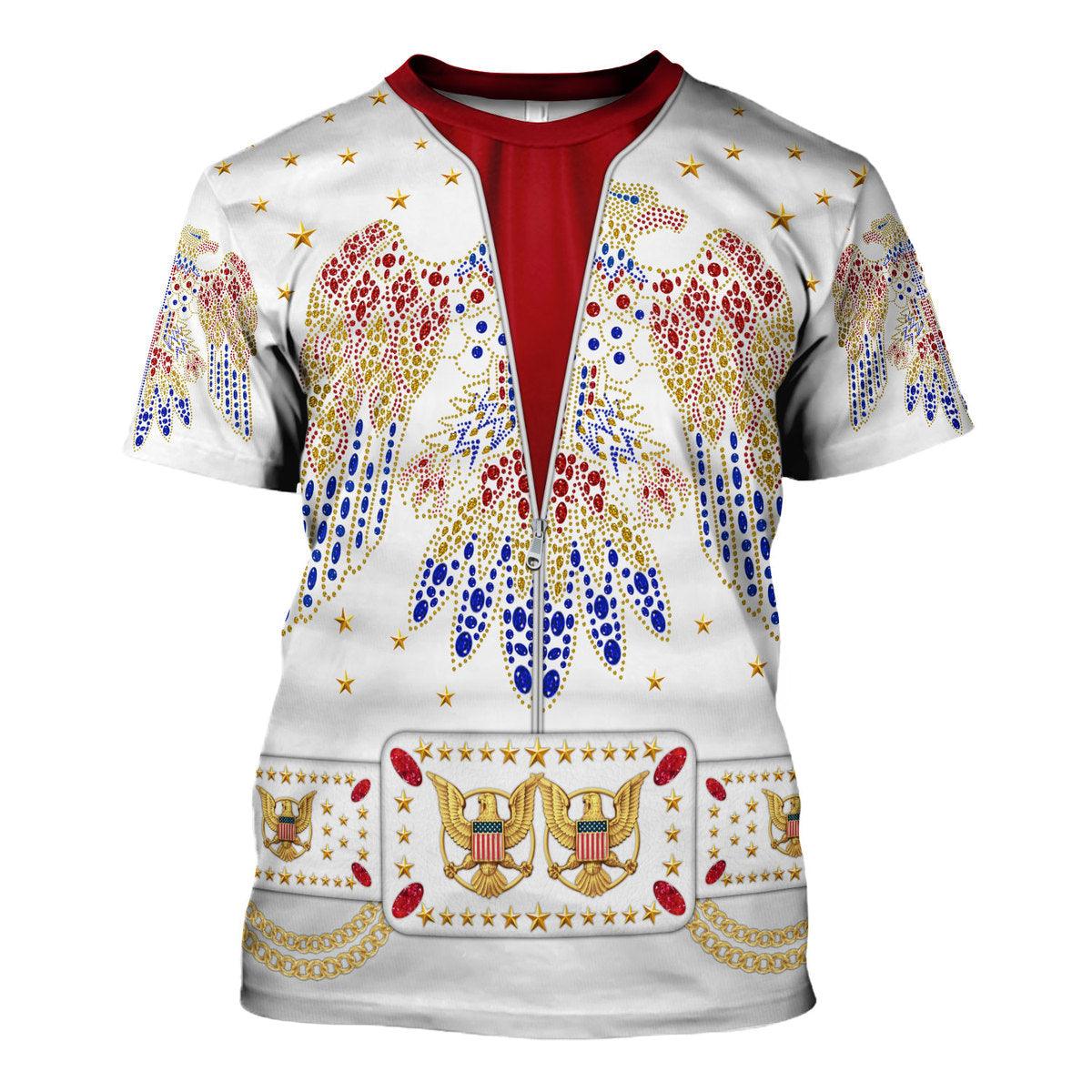 Gearhomie Elvis Aloha Costume from Hawaii Hoodie Sweatshirt T-Shirt Sweatpants - DucG
