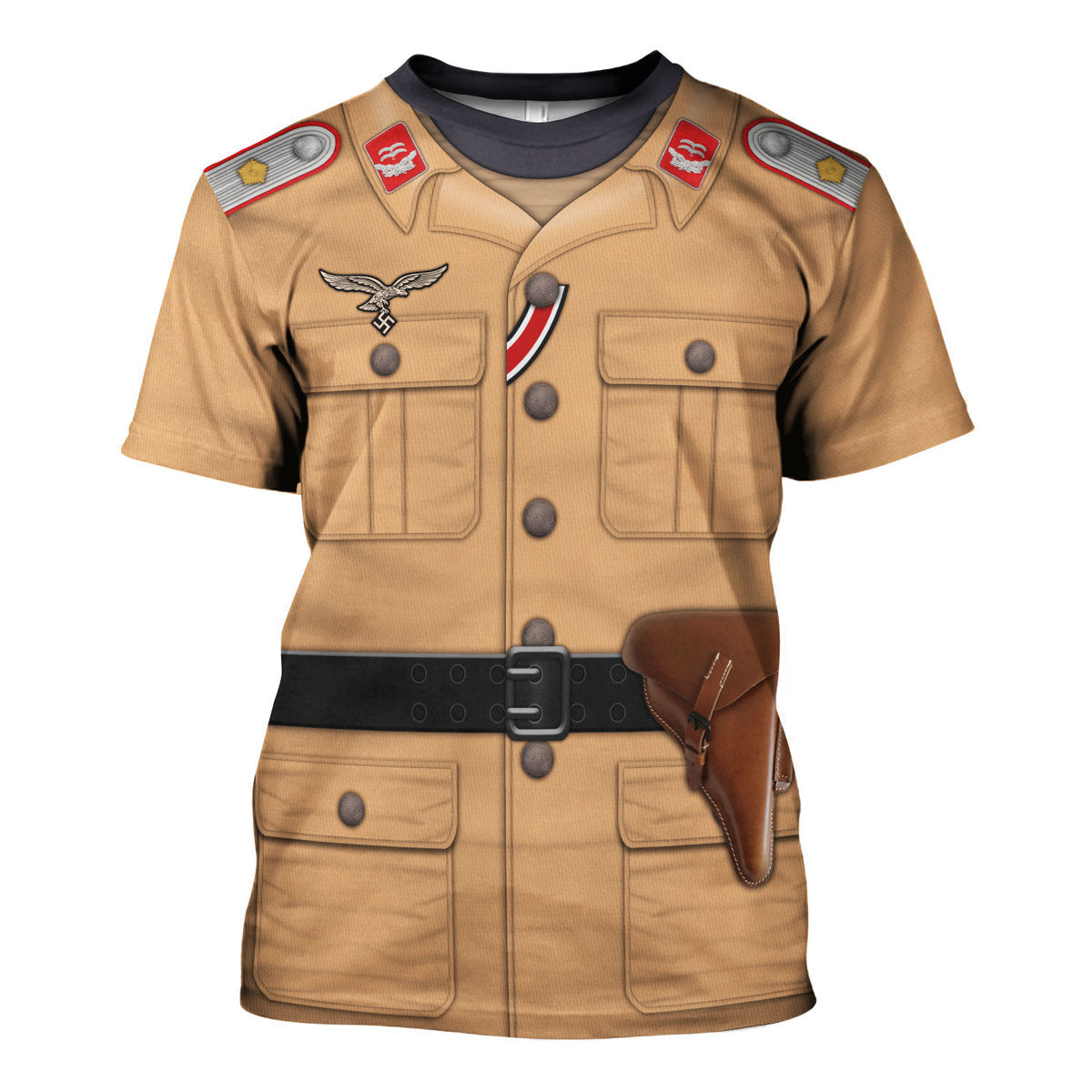 HumansBold Luftwaffe Tropical Uniform- Artillery Lieutenant Costume Hoodie Sweatshirt T-Shirt Tracksuit