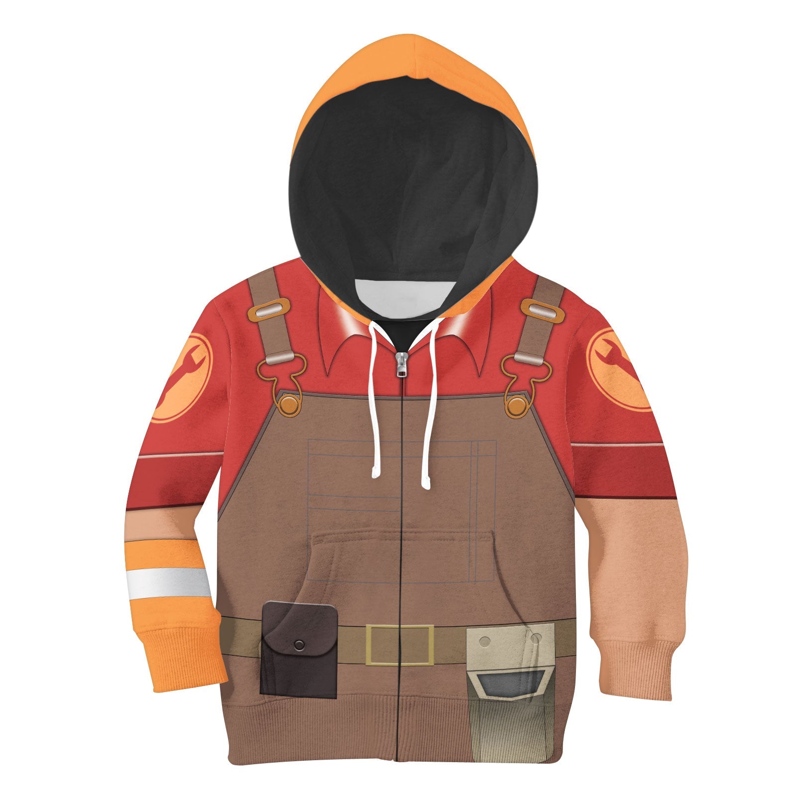 Engineer TF2 Kid Outfits Costume Hoodie Sweatshirt T-Shirt Sweatpants Tracksuit