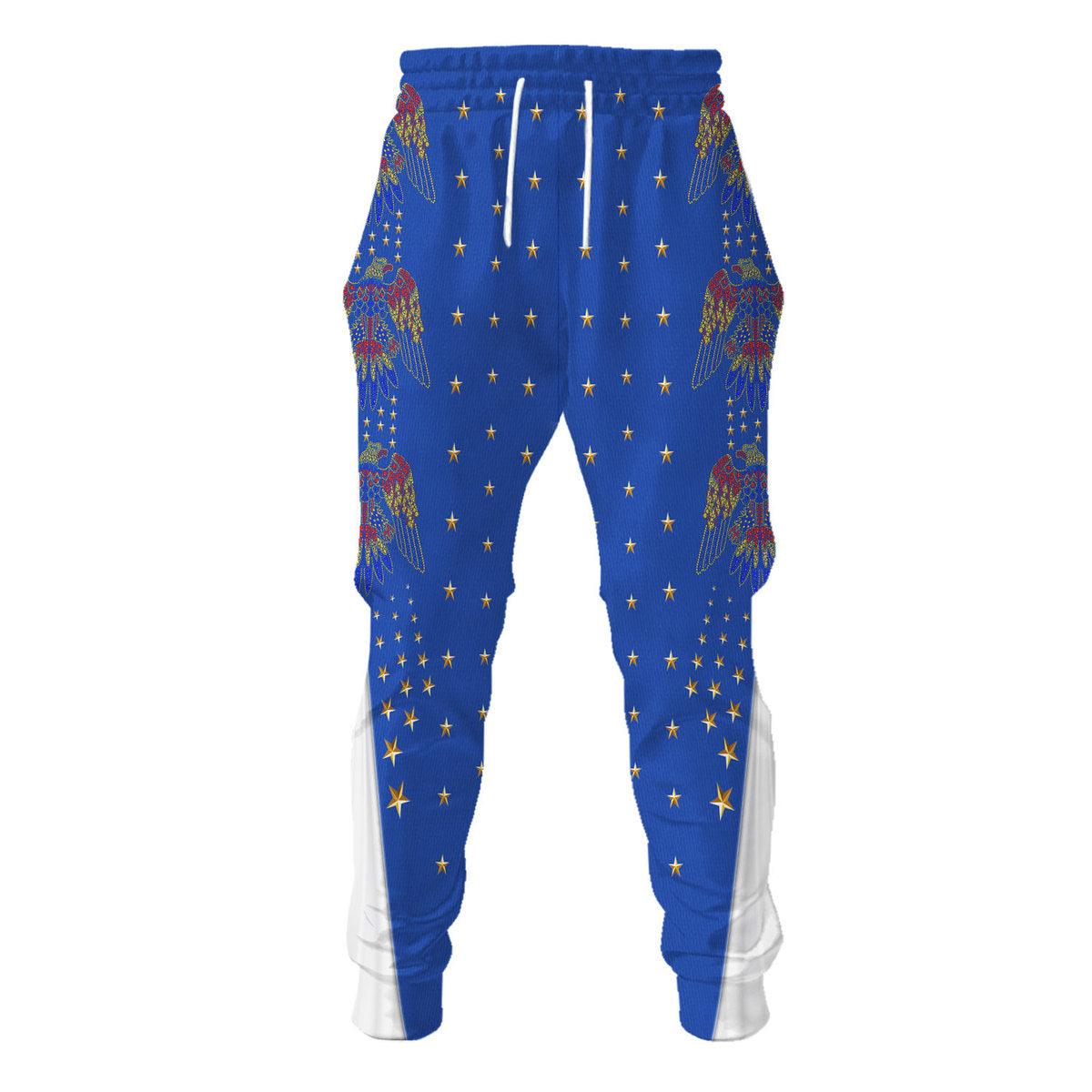 Gearhomie Elvis EAGLE Blue Costume Hoodie Sweatshirt T-Shirt Sweatpants - Gearhomie.com
