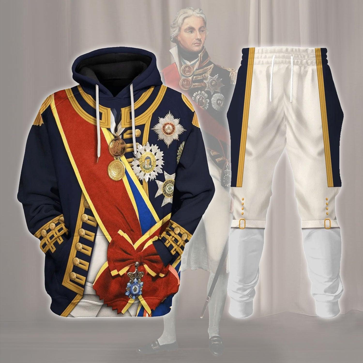 Gearhomie Horatio Nelson 1st Viscount Nelson Navy Sailor Costume Hoodie Sweatshirt T-Shirt Tracksuit - Gearhomie.com