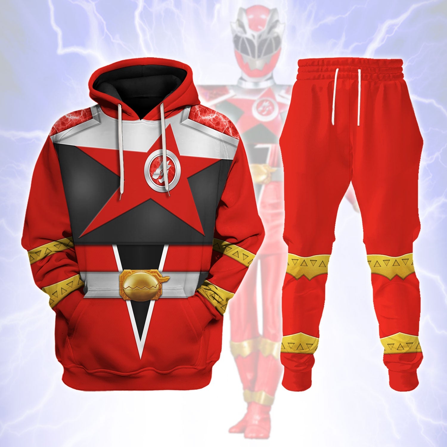 HumansBold Ankylo Fury Red Ranger Super Cosmic Mode Hoodies Sweatshirt T-shirt ZipHoodies Sweatpants