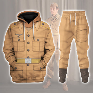 HumansBold Luftwaffe Tropical Uniform- Private- Basic Uniform Costume Hoodie Sweatshirt T-Shirt Tracksuit