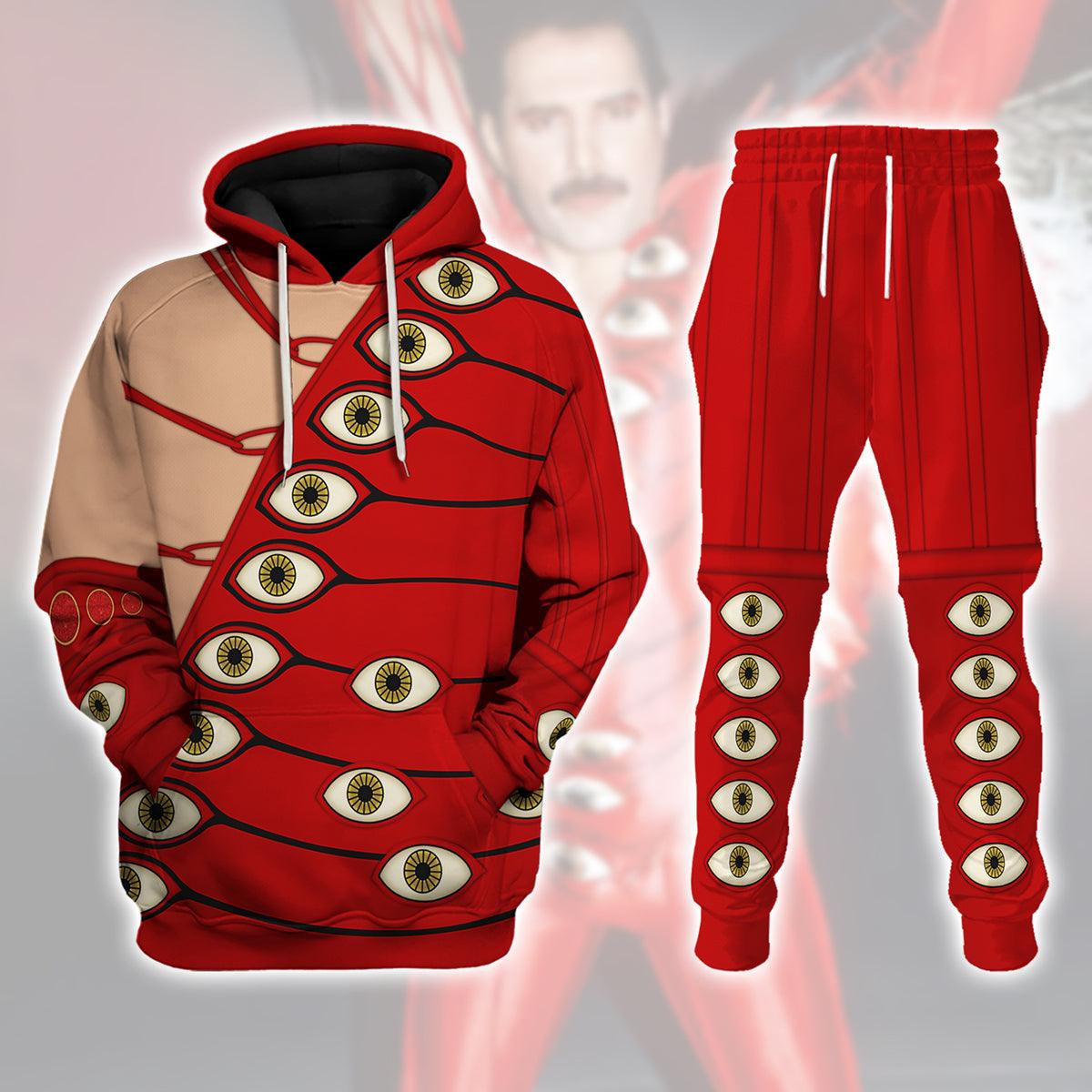 Gearhomie Freddie Mercury Outfit Costume Hoodie Sweatshirt T-Shirt Tracksuit - Gearhomie.com
