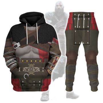 Customspig Kratos God Of War Costume Hoodie Sweatshirt T-Shirt
