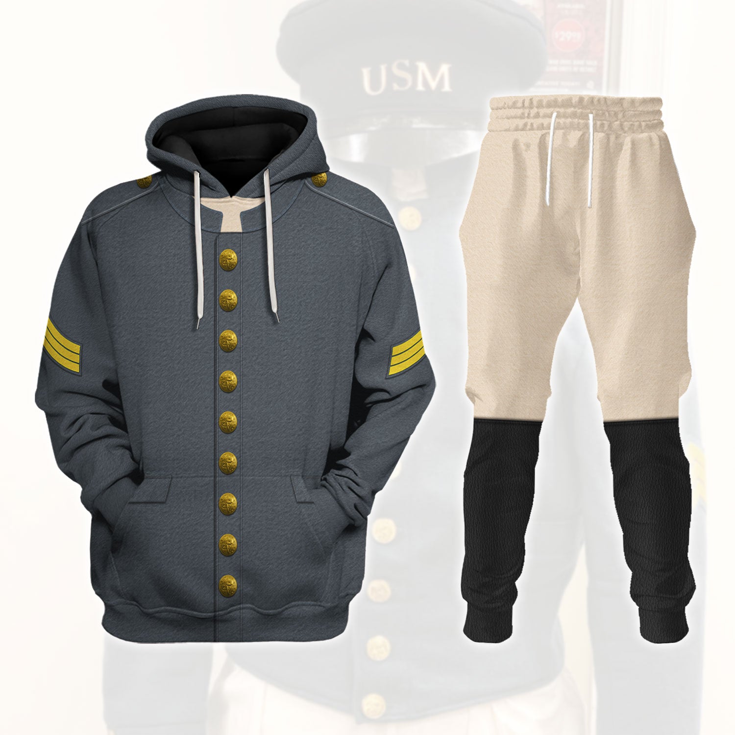 1859 USMC Sergeant T-shirt Hoodie Zip Hoodie Sweatpants Apparel
