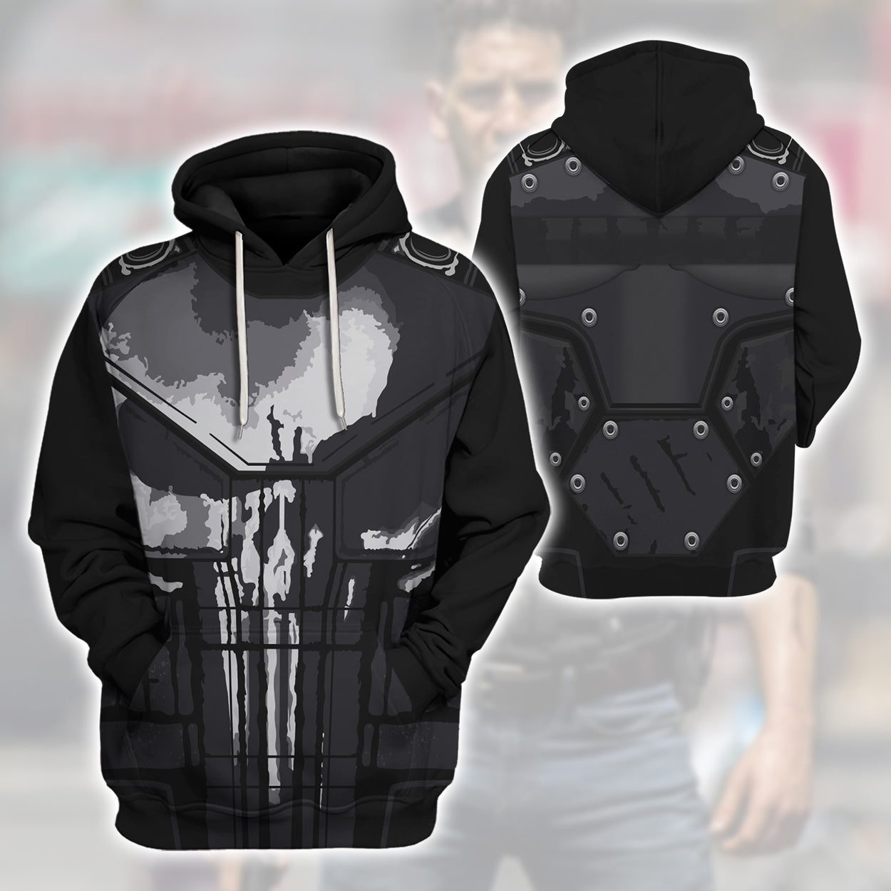 HumansBold The Punisher Costume Hoodie Sweatshirt T-Shirt Sweatpants