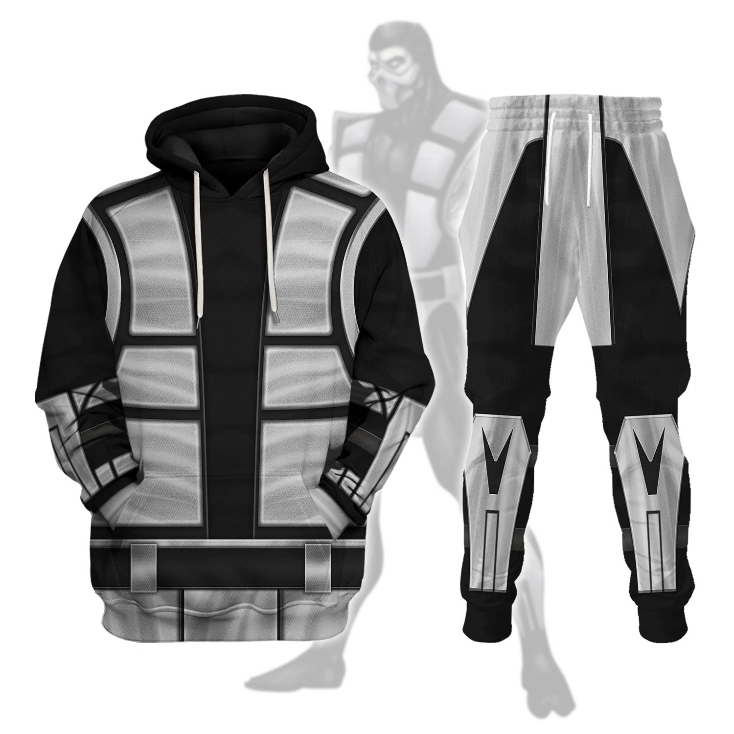 Human Smoke (Mortal Kombat) Costumes on Display T-shirt Hoodie Sweatpants Apparel