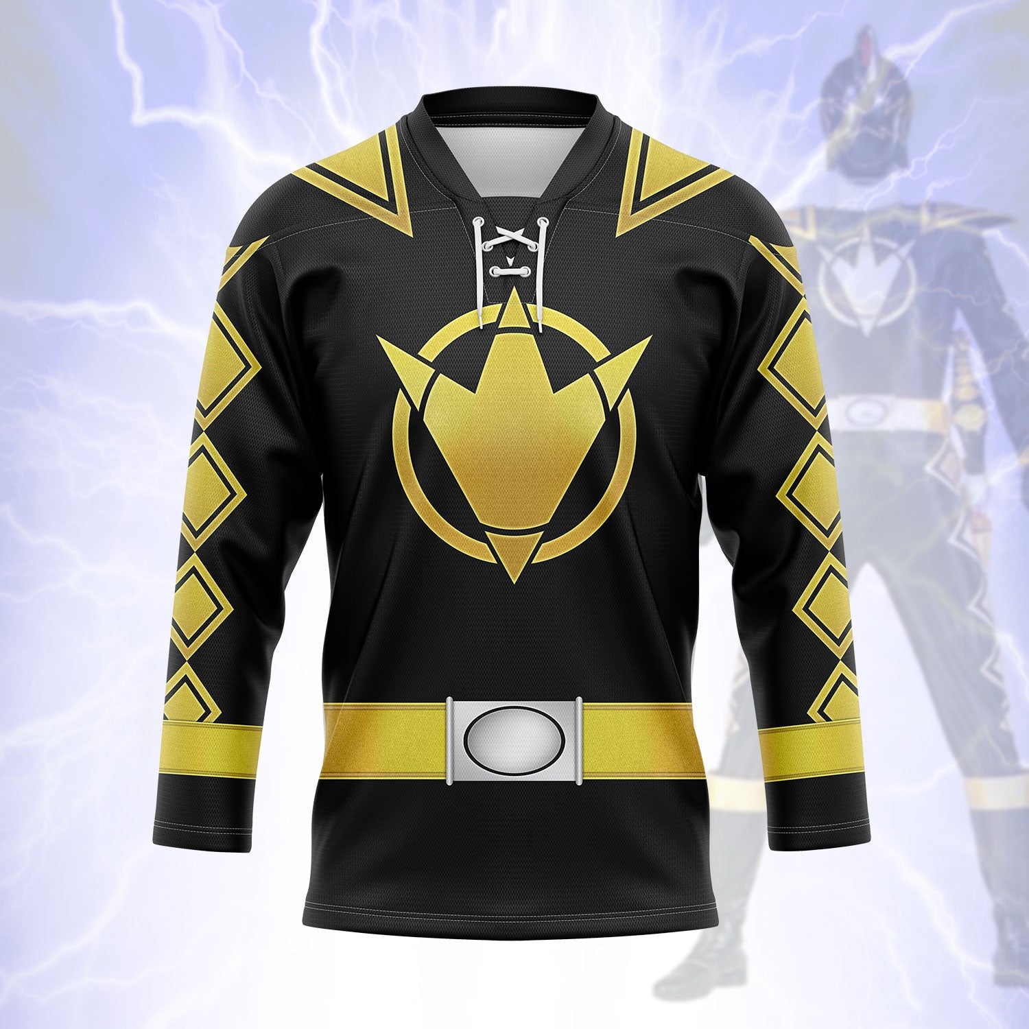 HumansBold Black Dino Thunder Hockey Jersey Sweatpants