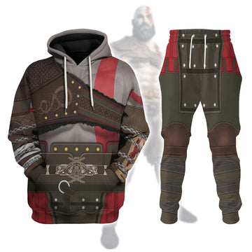 Customspig Kratos God Of War Ver 2 Costume Hoodie Sweatshirt T-Shirt