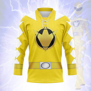 HumansBold Yellow Dino Thunder Hockey Jersey Sweatpants