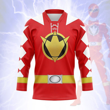 HumansBold Red Dino Thunder Hockey Jersey Sweatpants
