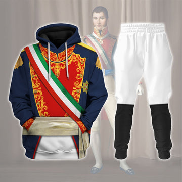 HumansBold Agustin’s De Iturbide Costume Hoodie Sweatshirt T-Shirt Tracksuit