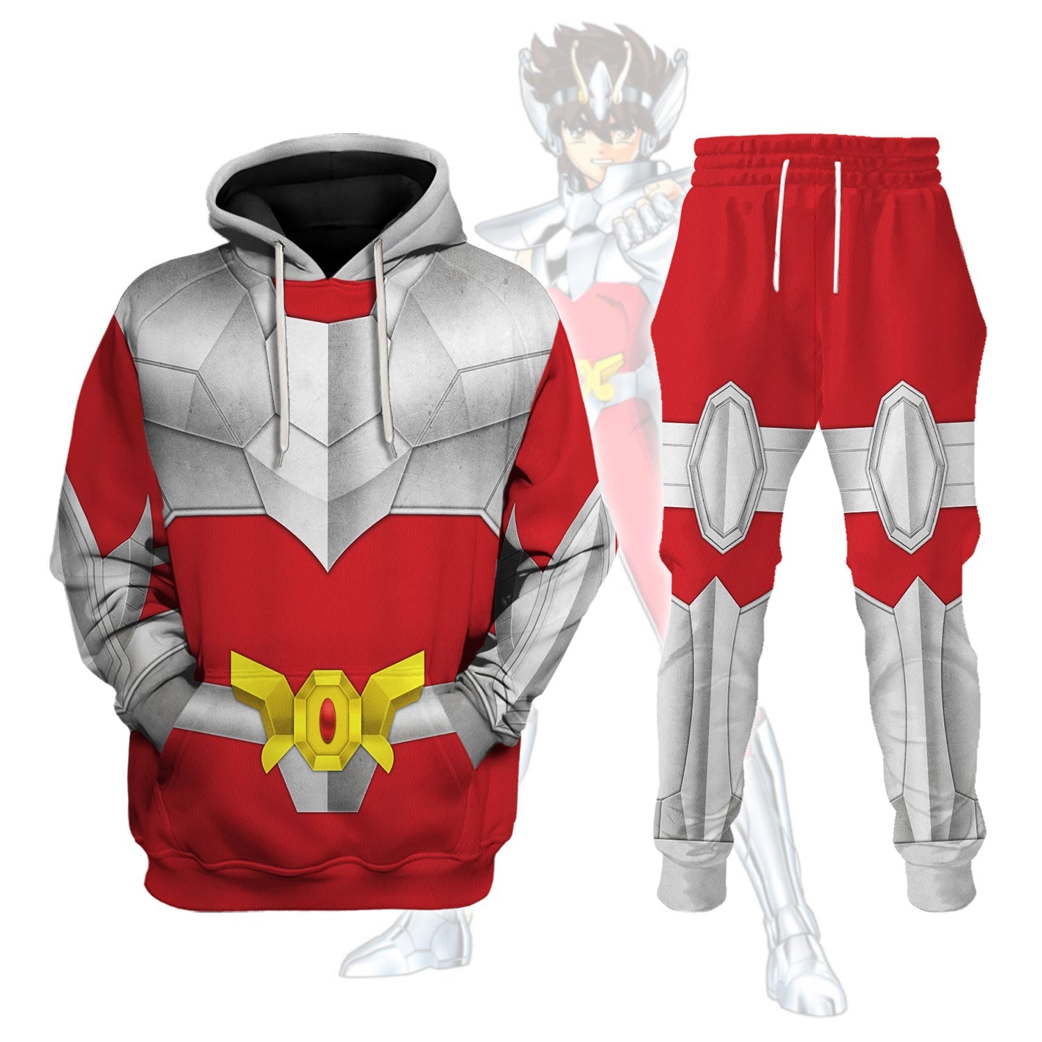 HumansBold Saiya Pegasus armor Saint Seiya Costume Hoodie Sweatshirt T-Shirt Tracksuit