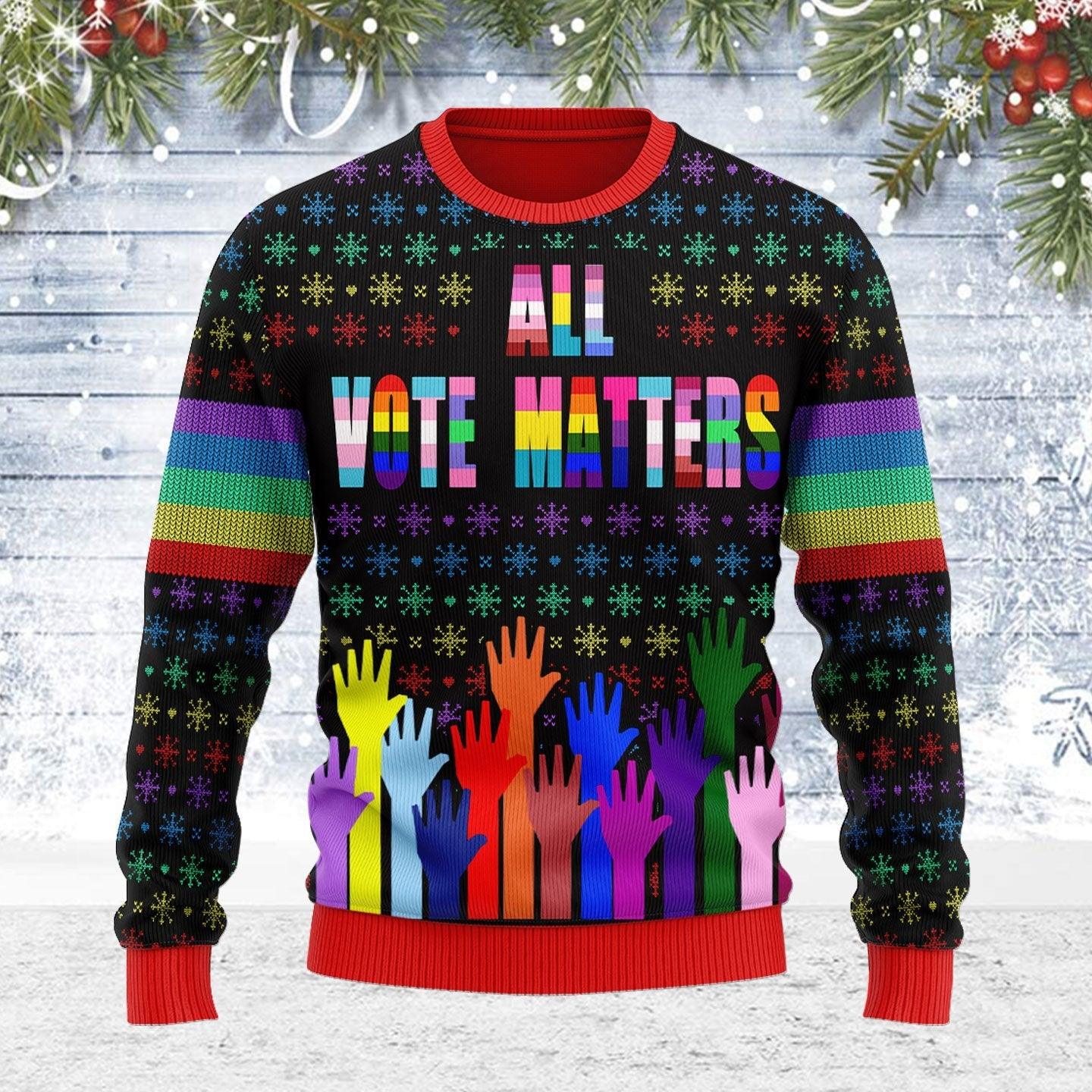All Vote Matters Ugly Christmas Sweater - DucG