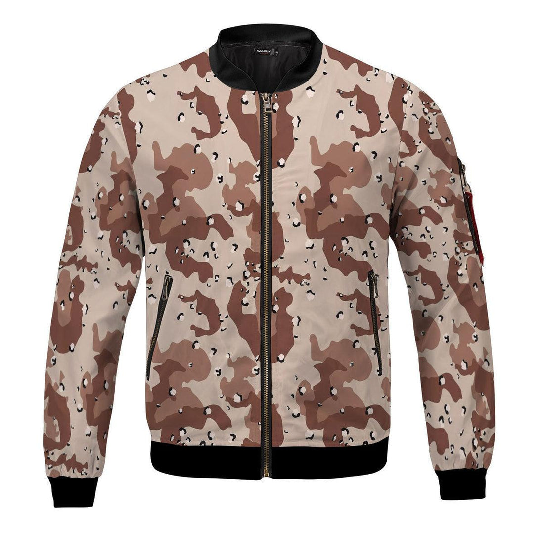 American Chocolate Chip Desert Battle Dress Uniform Camo Bomber Jacket - DucG