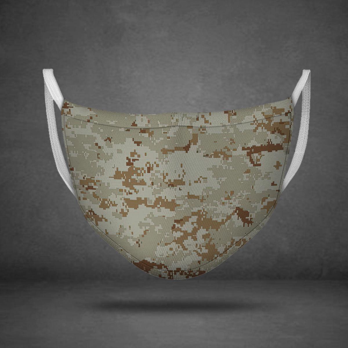 American Marine Pattern Desert Camo Face Mask - DucG