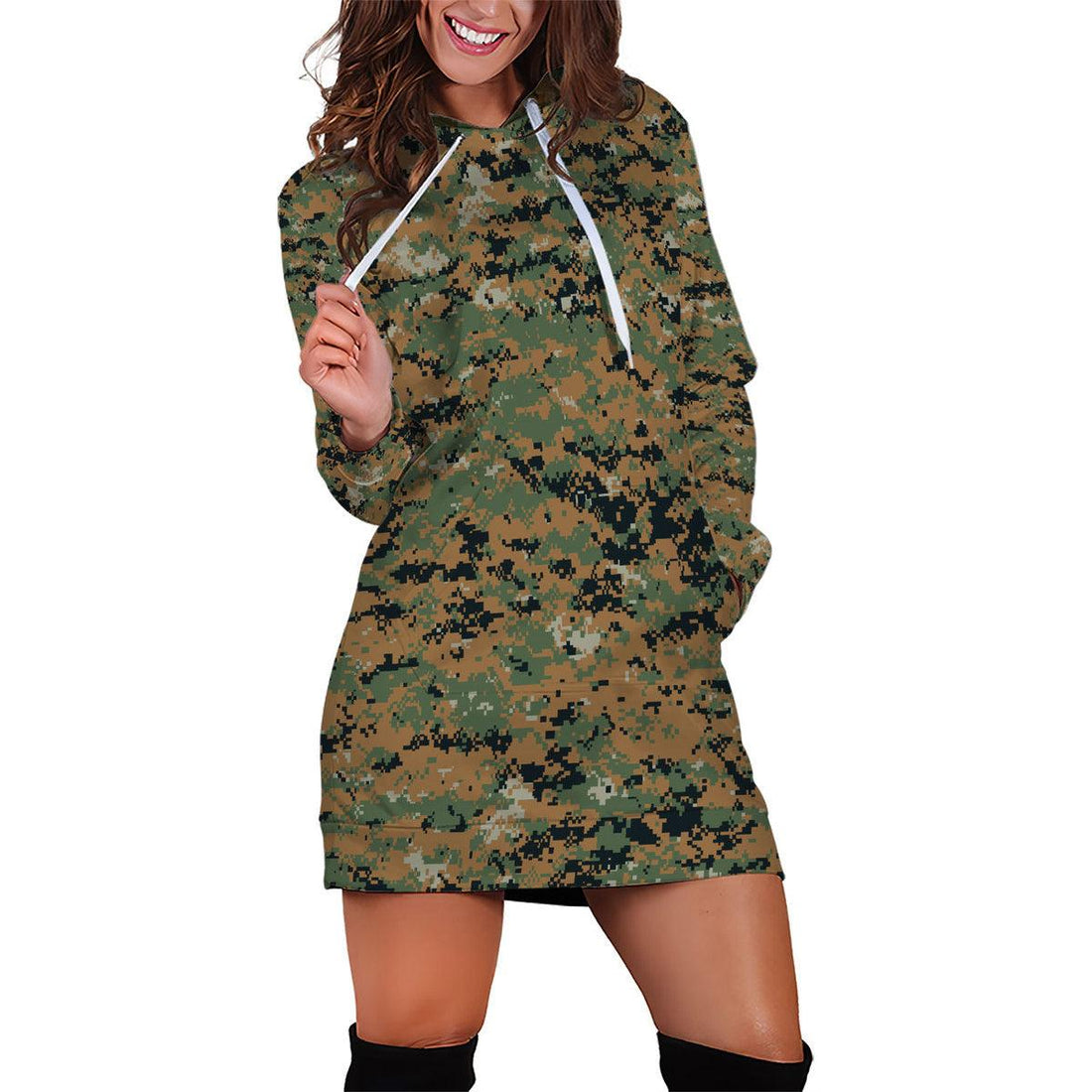 American MARPAT Marine pattern Woodland Camo Dress Hoodie - DucG