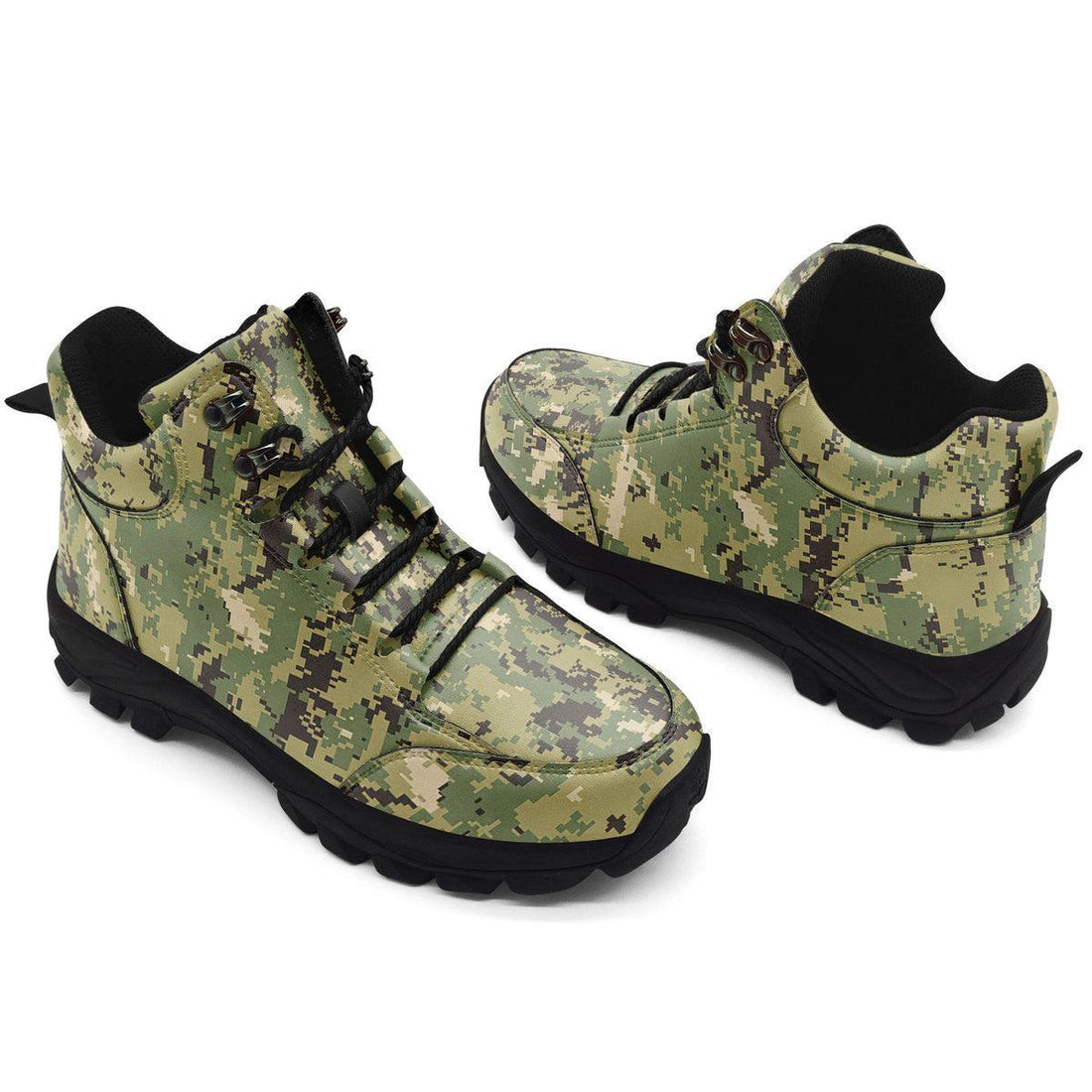 American Navy Working Uniform (NWU) Type III (AOR-2) Woodland Camo Hiking Shoes - DucG