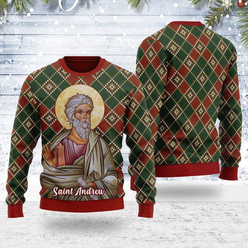 Andrew the Apostle Ugly Christmas Sweater - CustomsPig