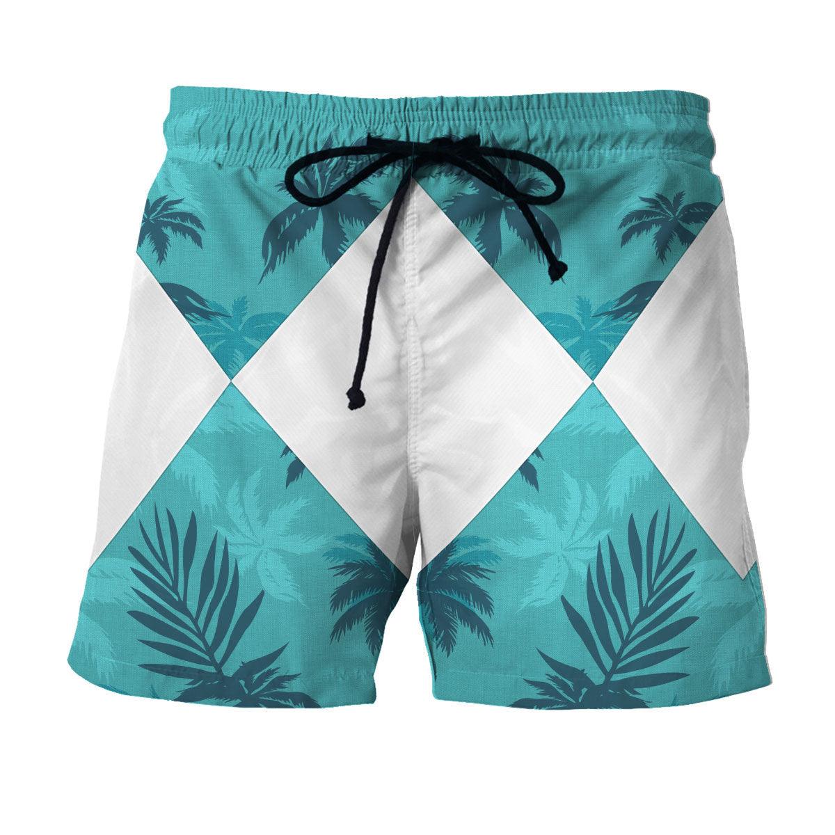 Belt Pink Ranger x Tommy Vercetti Hawaiian Shirt Beach Shorts - CustomsPig.com