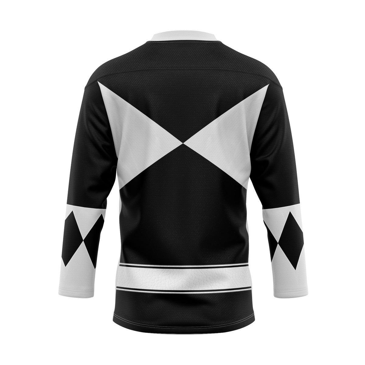 Black Ranger Mighty Morphin Hockey Jersey -  CustomsPig.com